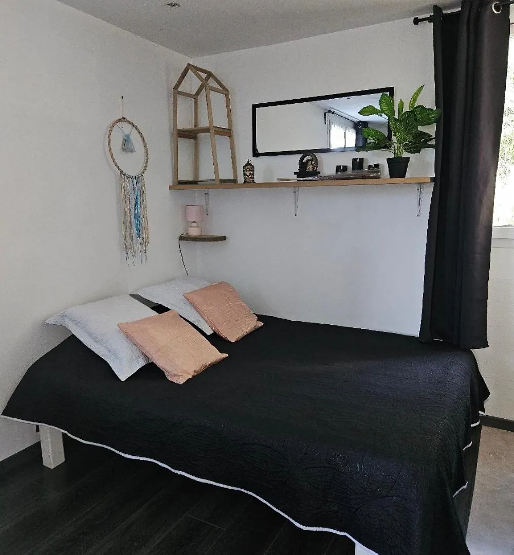 Chambre privée, sauna, calme, parking privé, cloturé adossé à la forêt, magnifique vue dominante sur la ville et les montagnes, piscine et jacuzzi partagés non privatifs en été Gap Appartement